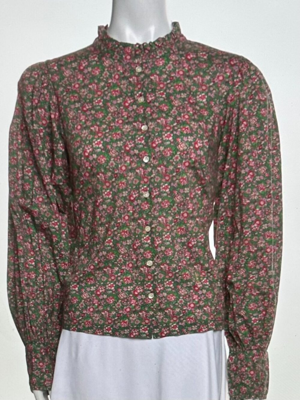 DOEN Floral Print Long Sleeve Blouse Size M